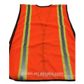 Günstige 100% Polyester Fluoreszierende Orange Reflektierende Construction Road Work Hallo Vis Sicherheitsweste